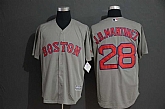 Red Sox 28 J.D. Martinez Gray Cool Base Jersey,baseball caps,new era cap wholesale,wholesale hats